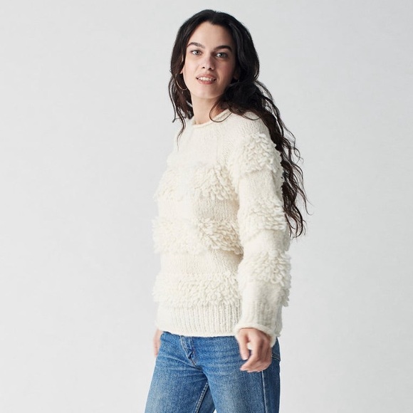 Faherty Cream Textured Sweater - Picture 4 of 8